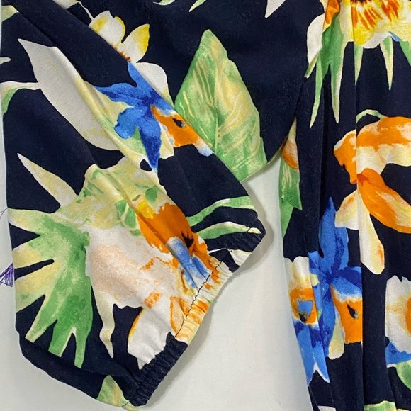 Lauren Ralph Lauren Tropical Floral Jersey Knit Belted Top Plus‎ Size XXL - Picture 10 of 14